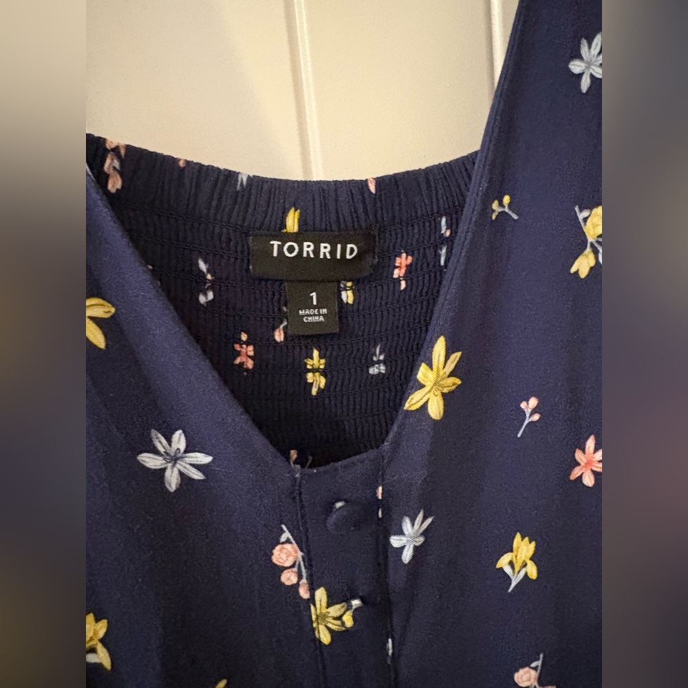 Torrid Navy Floral Dress